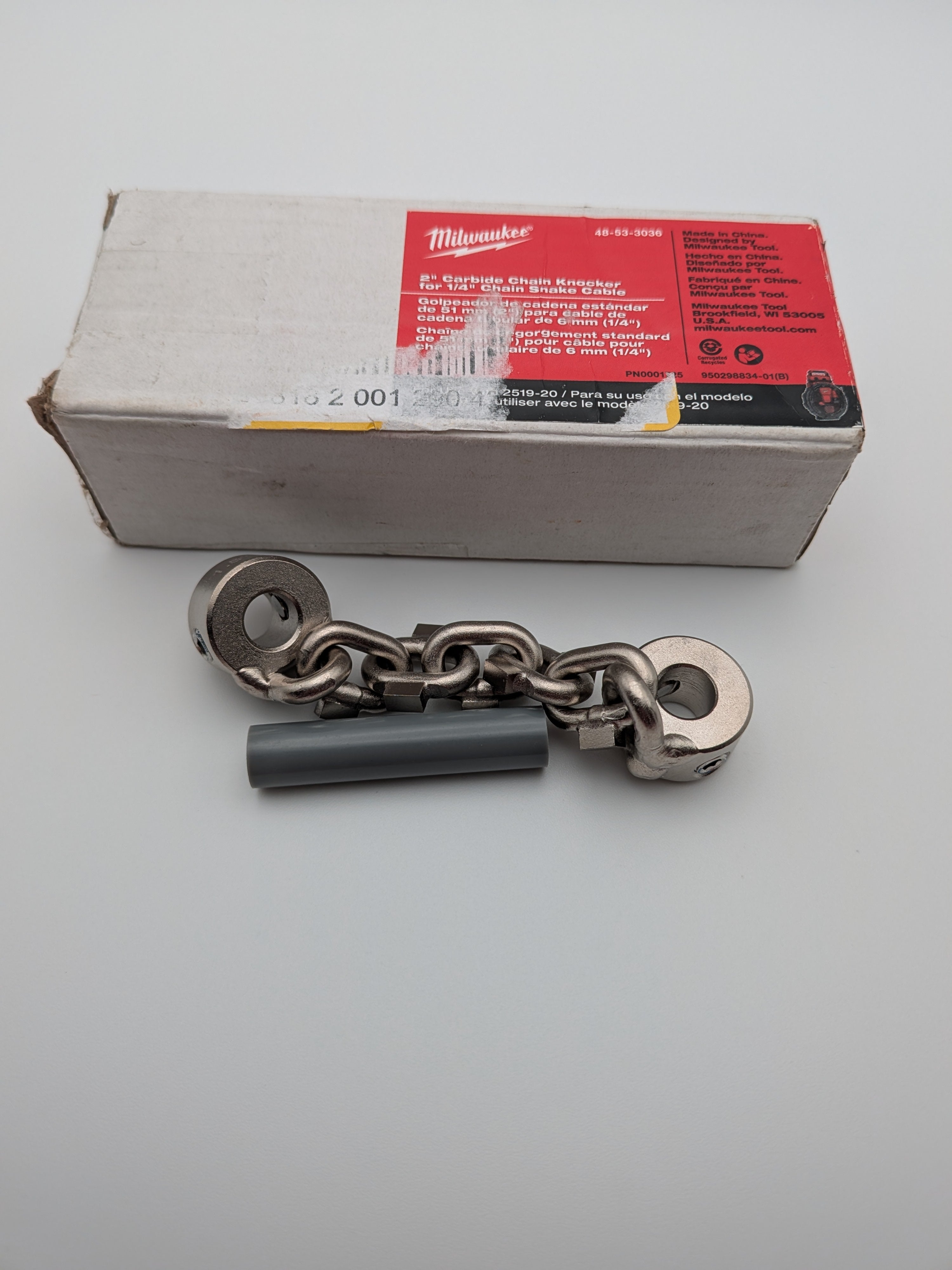 2 in. Carbide Chain Knocker for 1/4 in. Chain Snake Cable