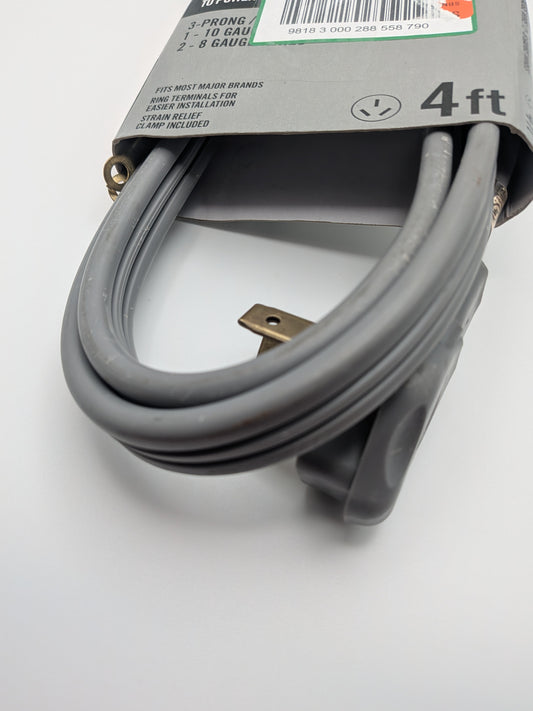 4 ft. 3-Prong 40 Amp Range Cord