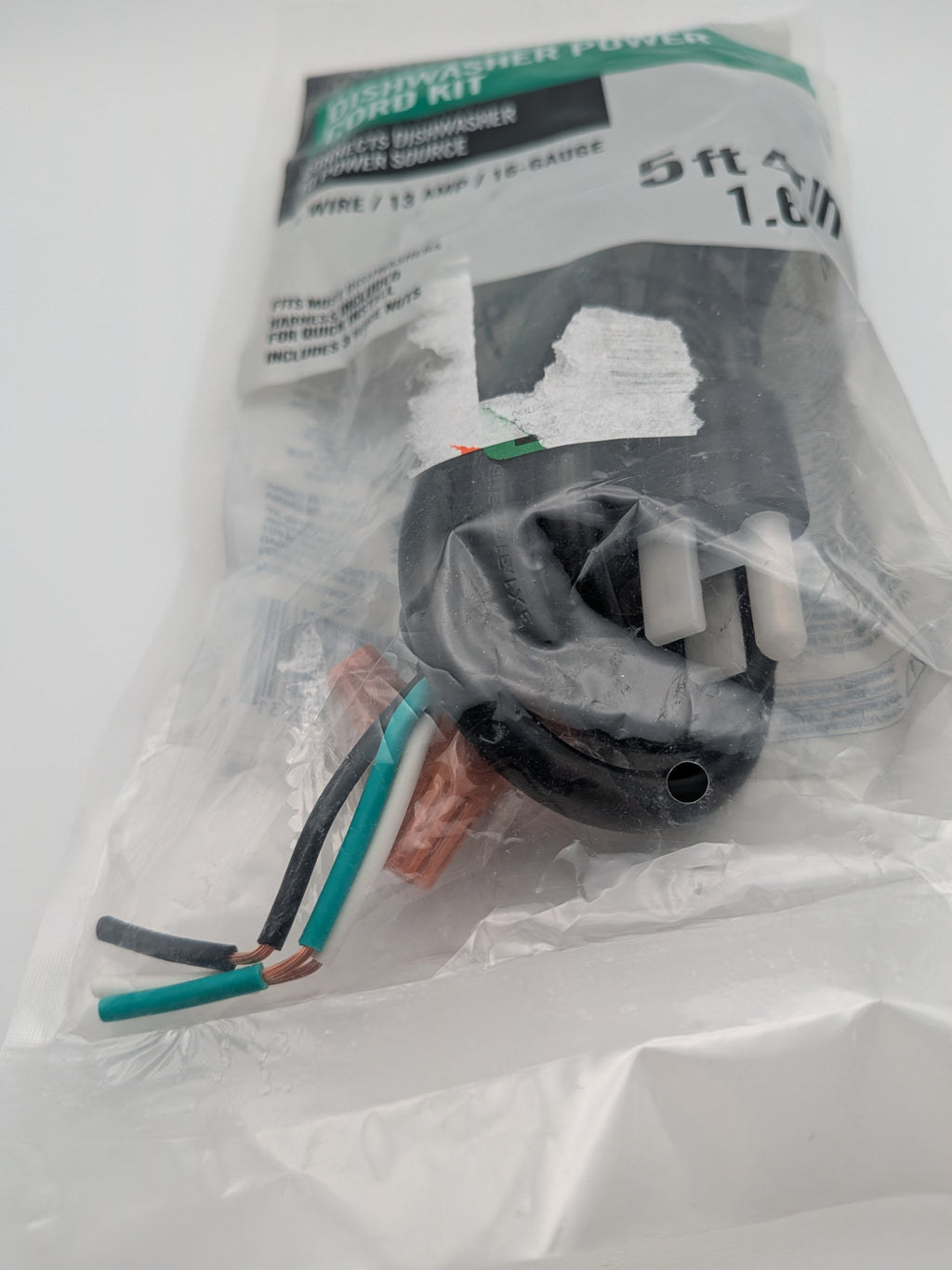 Dishwasher Power Cord Kit 5 ft. 4 in. 3- Wire / 13 AMP / 16-Gauge