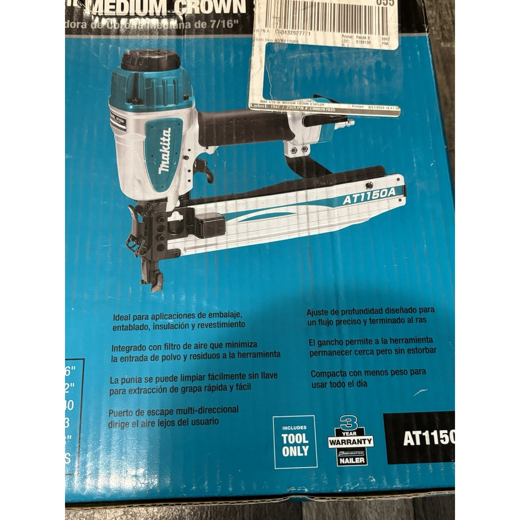 Makita AT1150A 7/16 inch 16 Gauge Crown Stapler