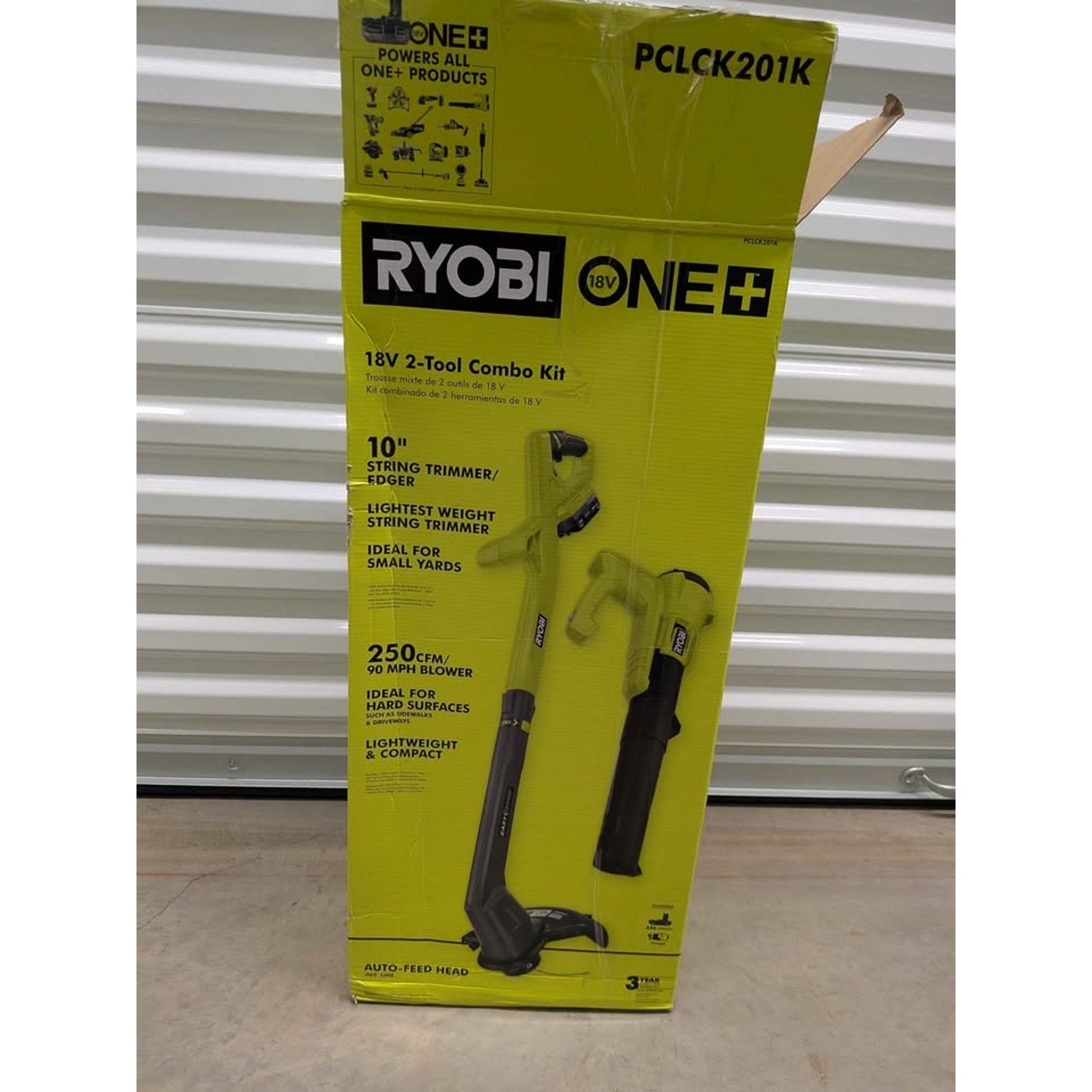Ryobi ONE+ 18V Cordless String Trimmer/Edger and Blower/Sweeper Combo Kit (2-Tools) with 2.0 Ah Batt