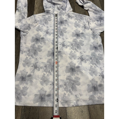 Free Country Sun Free UPF 50 Hooded Full Zip Women’s Track Jacket L Gray Floral