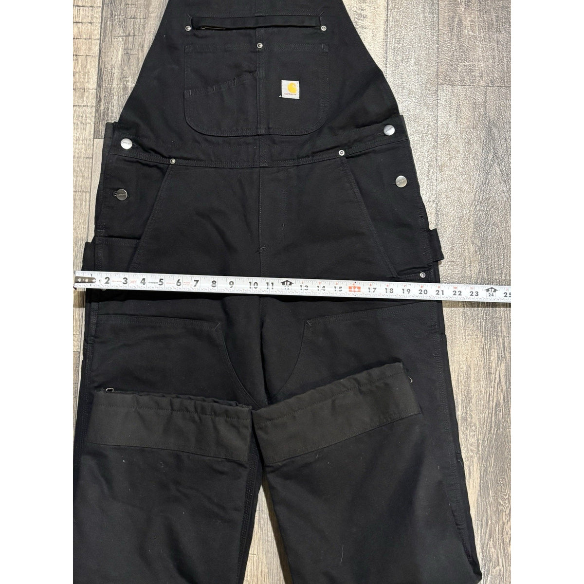 Carhartt Men's Insulated Bib Overalls 3M Thinsulate Black Canvas OR4031-W