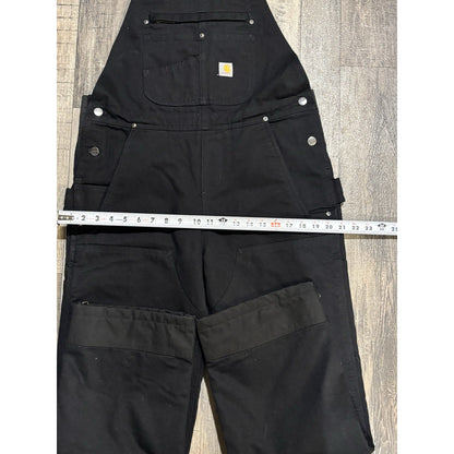 Carhartt Men's Insulated Bib Overalls 3M Thinsulate Black Canvas OR4031-W