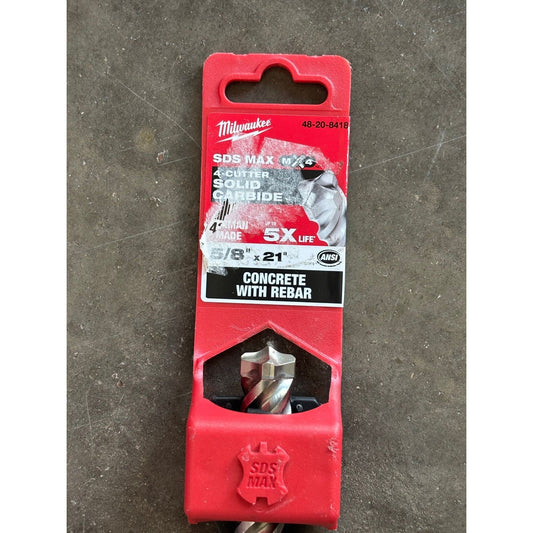 5/8 in. x 13 in. 4-Cutter SDS-MAX Carbide Drill Bit