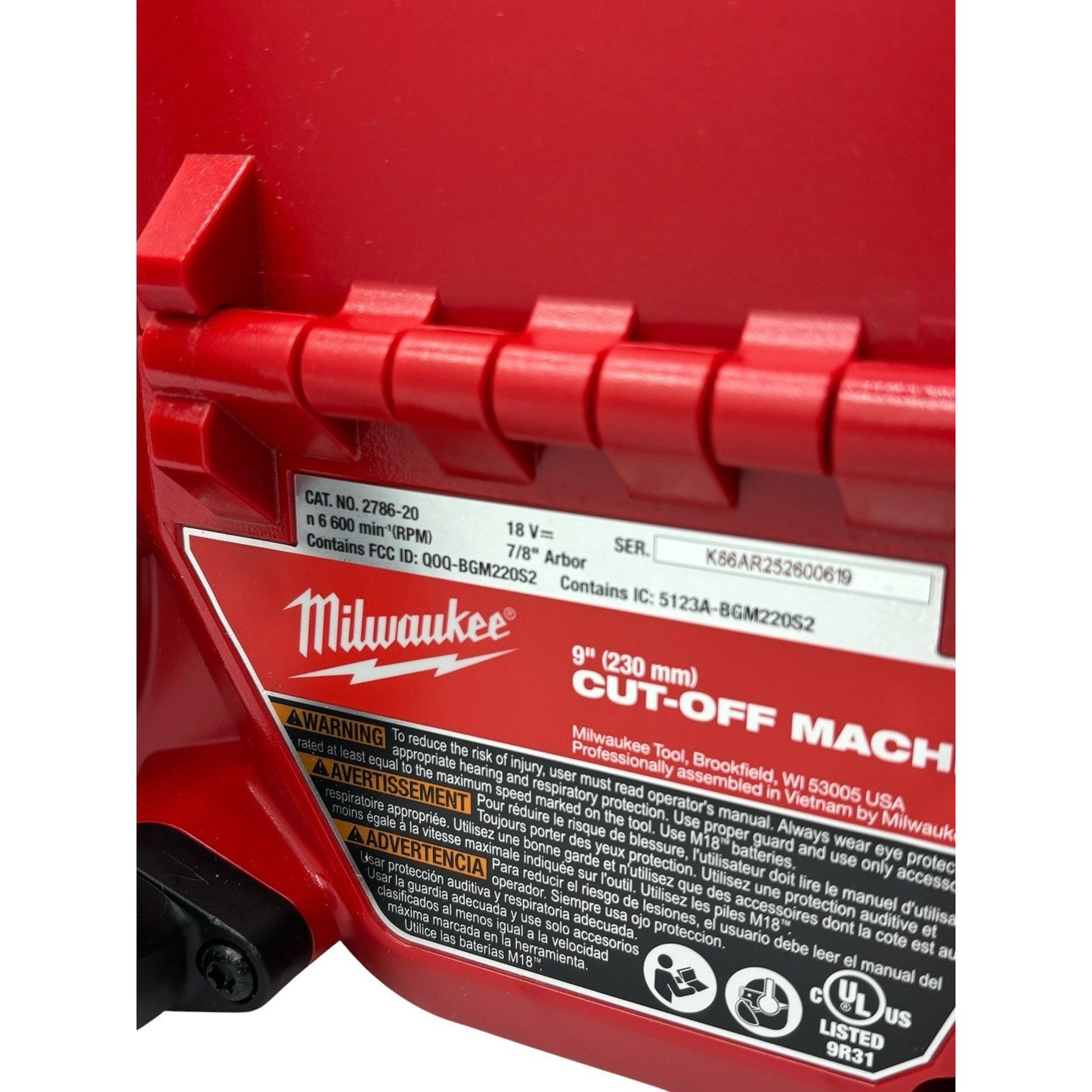 M18 Fuel One-Key 18V Lithium-Ion Brushless Cordless 9 In. Cut Off Saw 2786-20