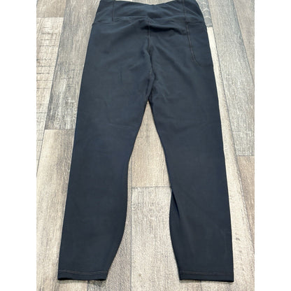 Under Armour Women’s Black Ankle Leggings M Pockets Stretch Logo 23" Inseam