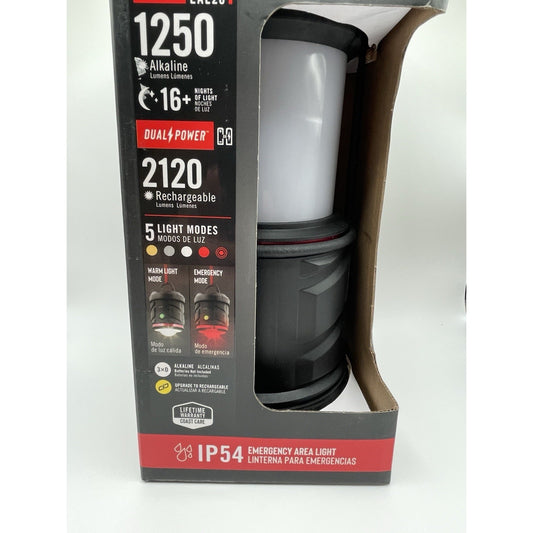 Coast EAL26 1250 Lumens Alkaline Battery Dual Power Camping Lantern Flashlight