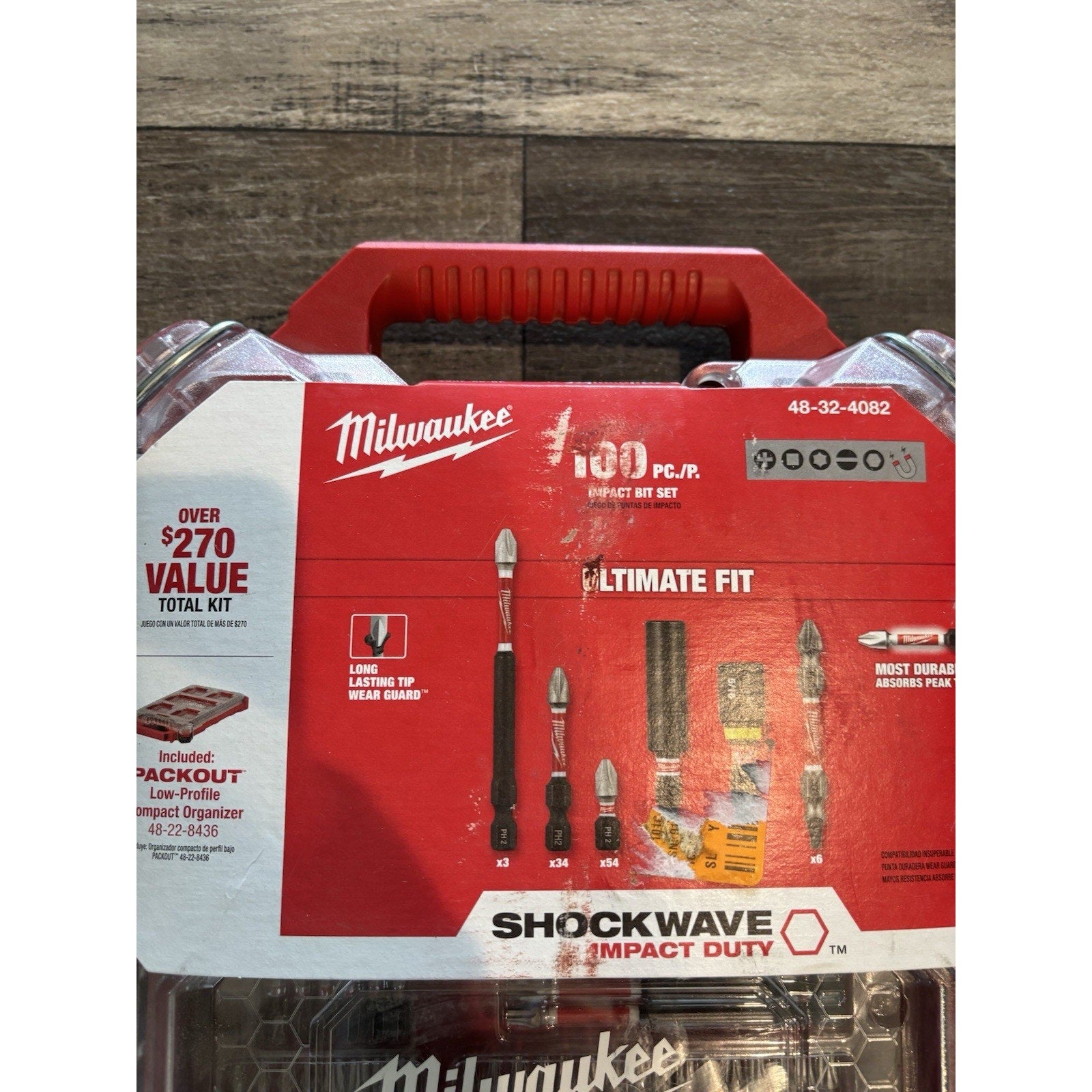 Milwaukee 48-32-4082 100 Piece Shockwave Packout Kit - Red