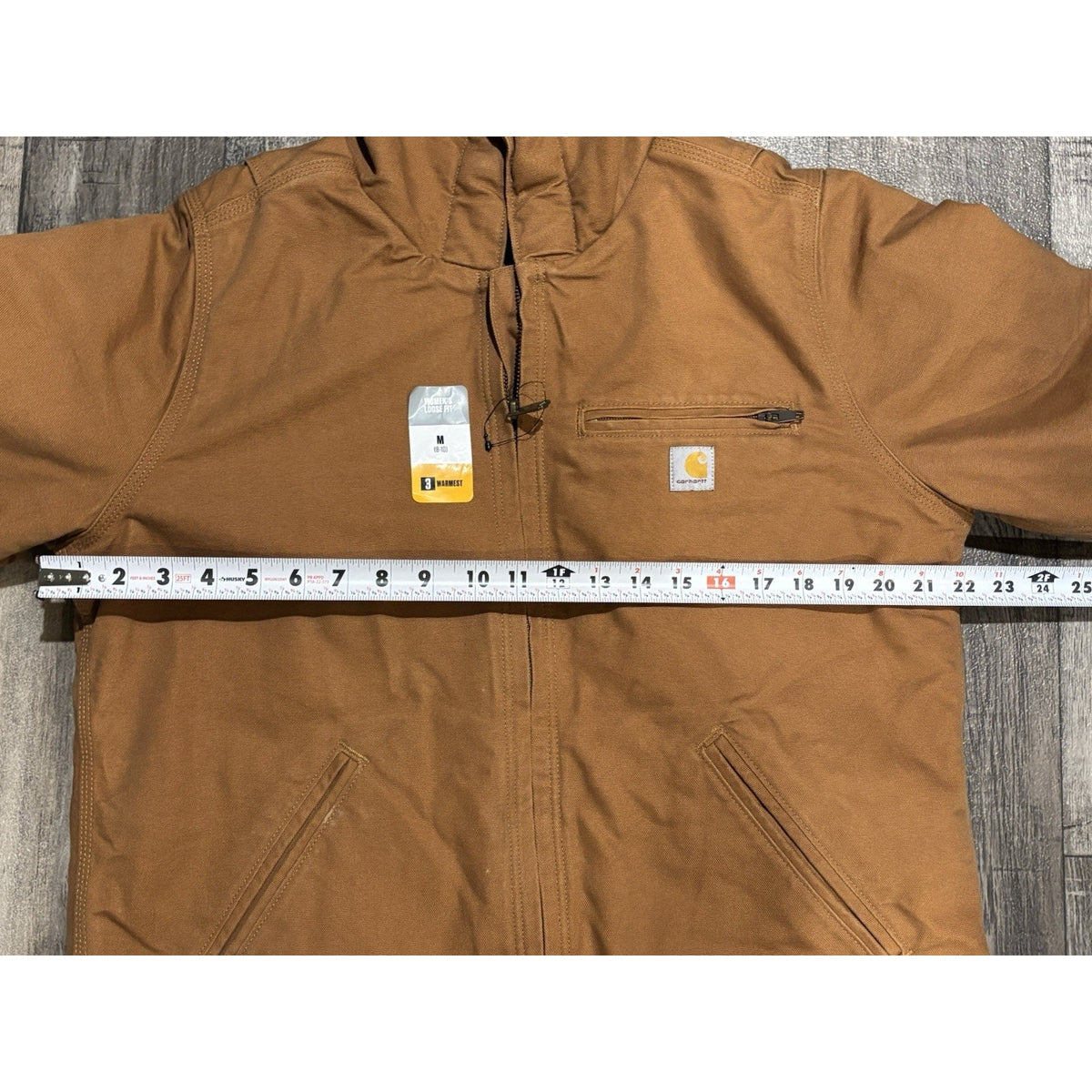 Carhartt Men’s Loose Fit Hooded Lined Full Zip Jacket Brown Size M Mid-Length