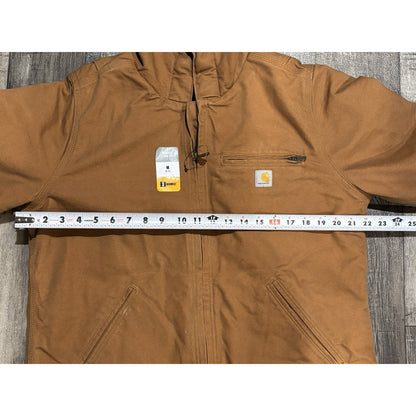 Carhartt Men’s Loose Fit Hooded Lined Full Zip Jacket Brown Size M Mid-Length