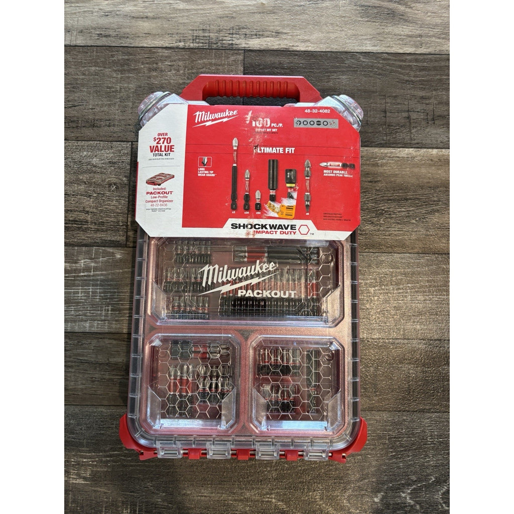 Milwaukee 48-32-4082 100 Piece Shockwave Packout Kit - Red