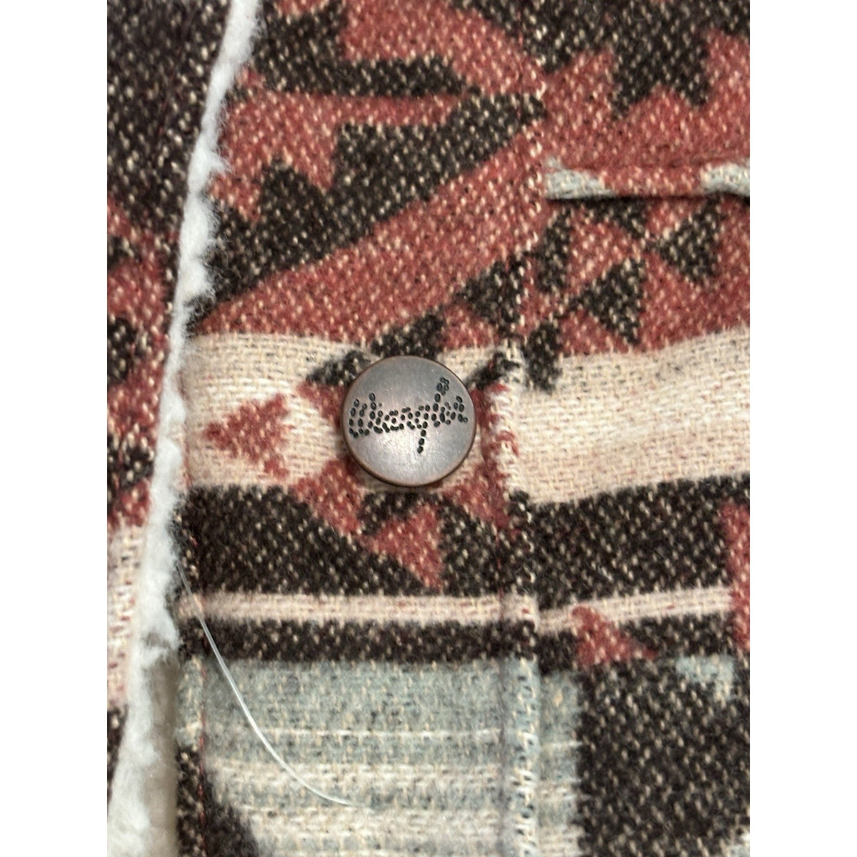 Wrangler Retro Women’s M Aztec Southwestern Lined Button Jacket Pockets Fall