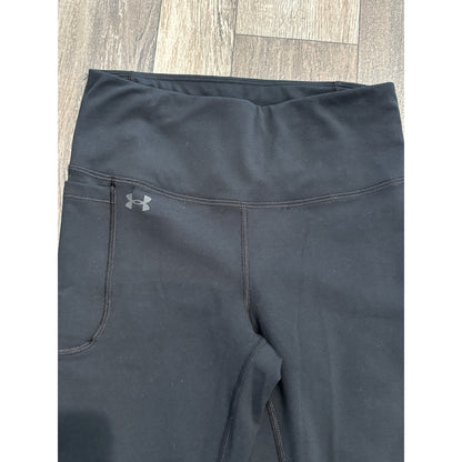 Under Armour Women’s Black Ankle Leggings M Pockets Stretch Logo 23" Inseam