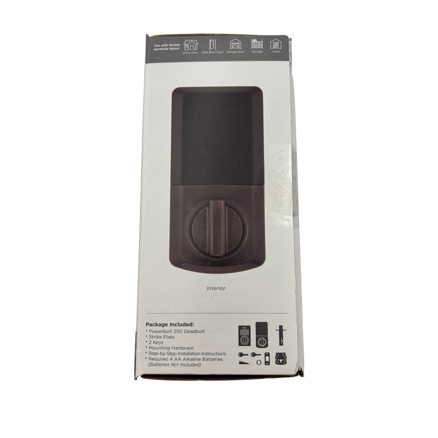 Kwikset Powerbolt 250 Electronic Keypad Deadbolt Lock Matte Black