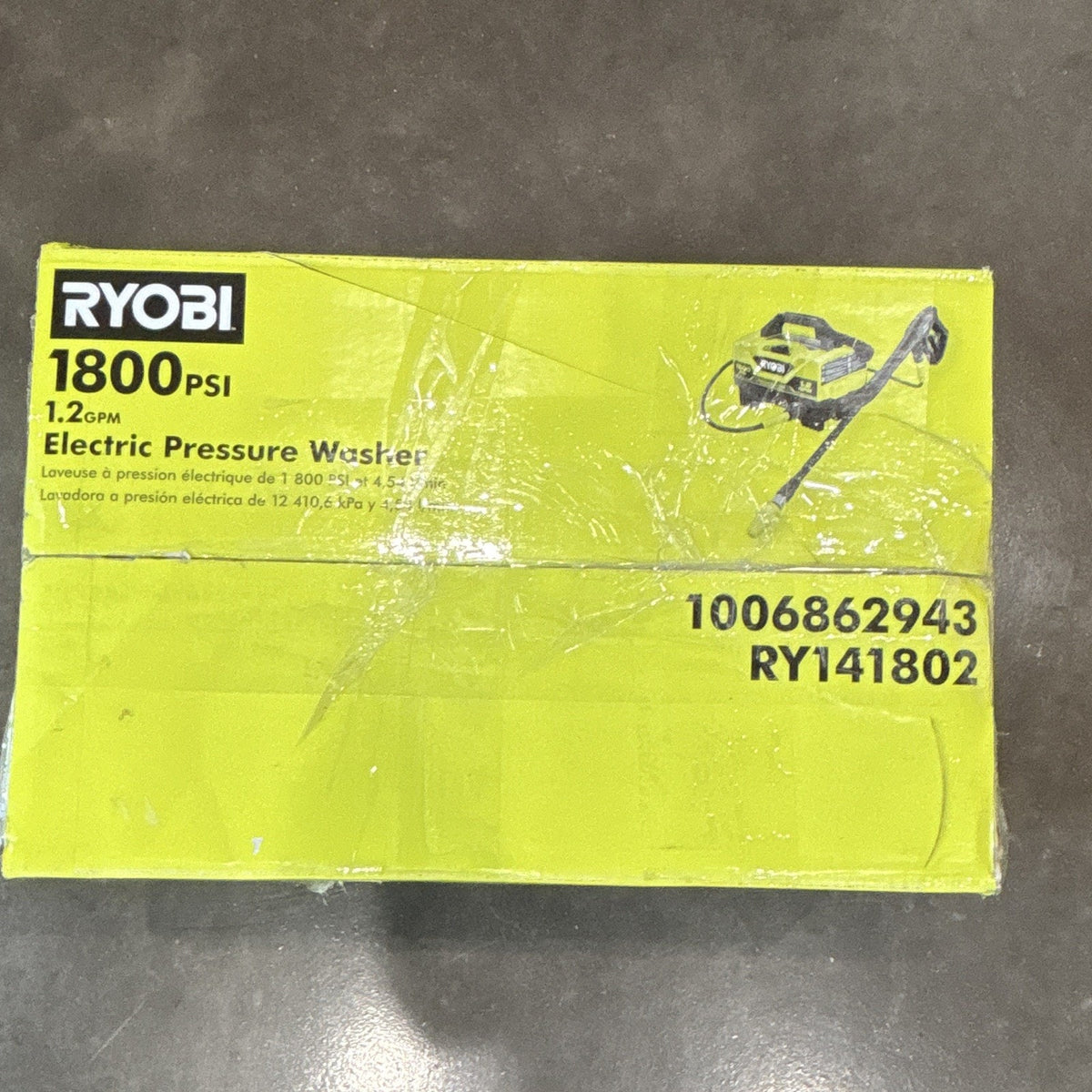 RYOBI 1800 PSI 1.2 GPM Corded Electric Pressure Washer Portable RY141802