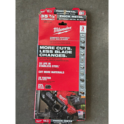 Milwaukee 48-39-0609 35 3/8 in 8/10 TPI Steel Band Saw Blades 3-Pack