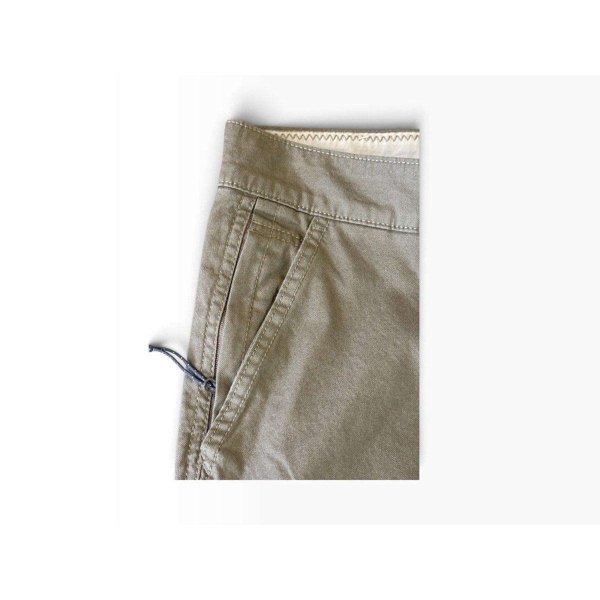 Columbia Men's Green Canvas Cotton Blend Pants Regular Fit Straight Leg 34"