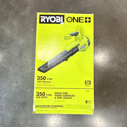 Ryobi ONE+ 18V Handheld Leaf Blower 350 CFM Variable Speed Tool Only PCLLB01B