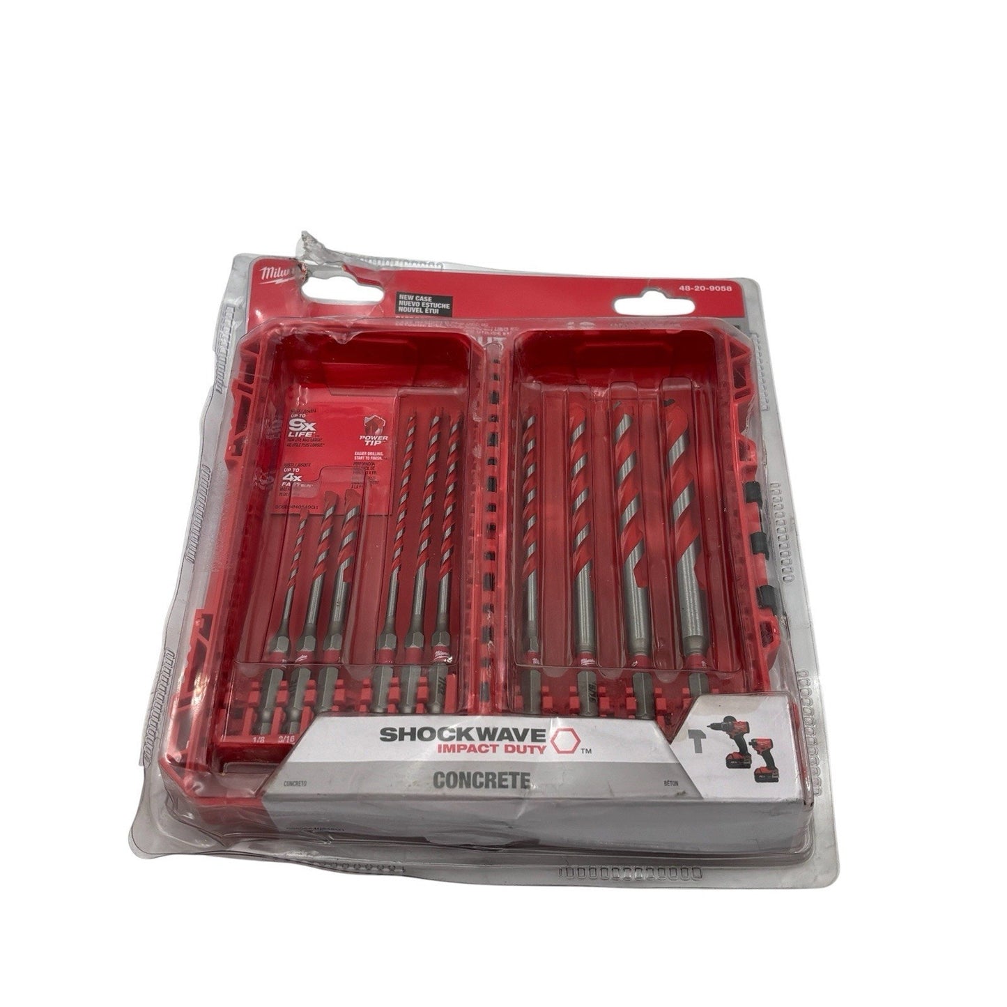 Milwaukee Tool 48-20-9058 Shockwave Impact Duty Carbide Hammer Drill Bit Set, 6