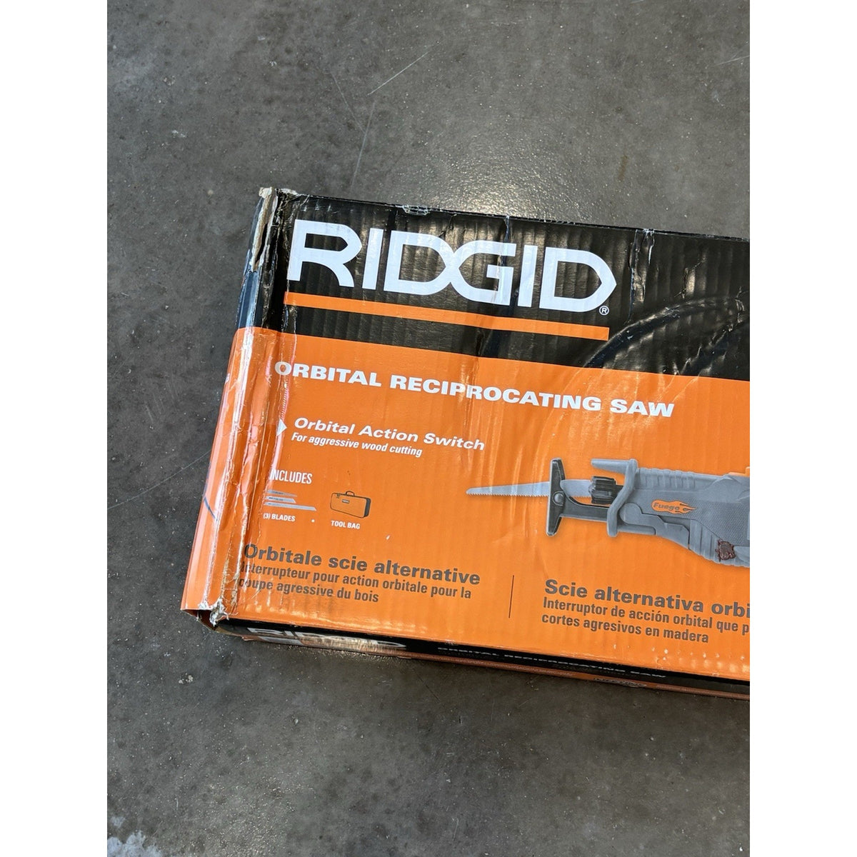 RIDGID R30022 Fuego Orbital Reciprocating Saw Corded 8ft w/ Bag & Blades