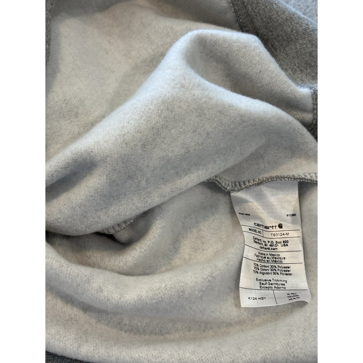 Carhartt Men’s Loose Fit Crewneck Heavyweight Fleece Sweatshirt Gray XL Tall