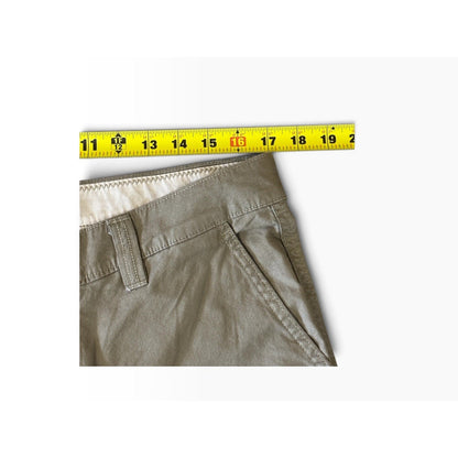 Columbia Men's Green Canvas Cotton Blend Pants Regular Fit Straight Leg 34"