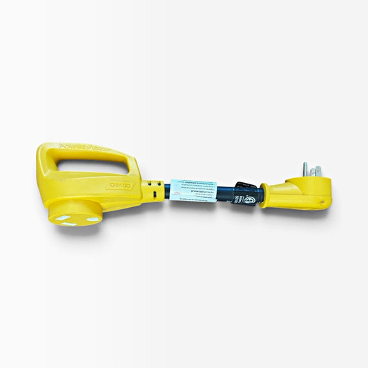 Camco PowerGrip 15A 125V 1875W Type B Angled Plug 1 Outlet Yellow