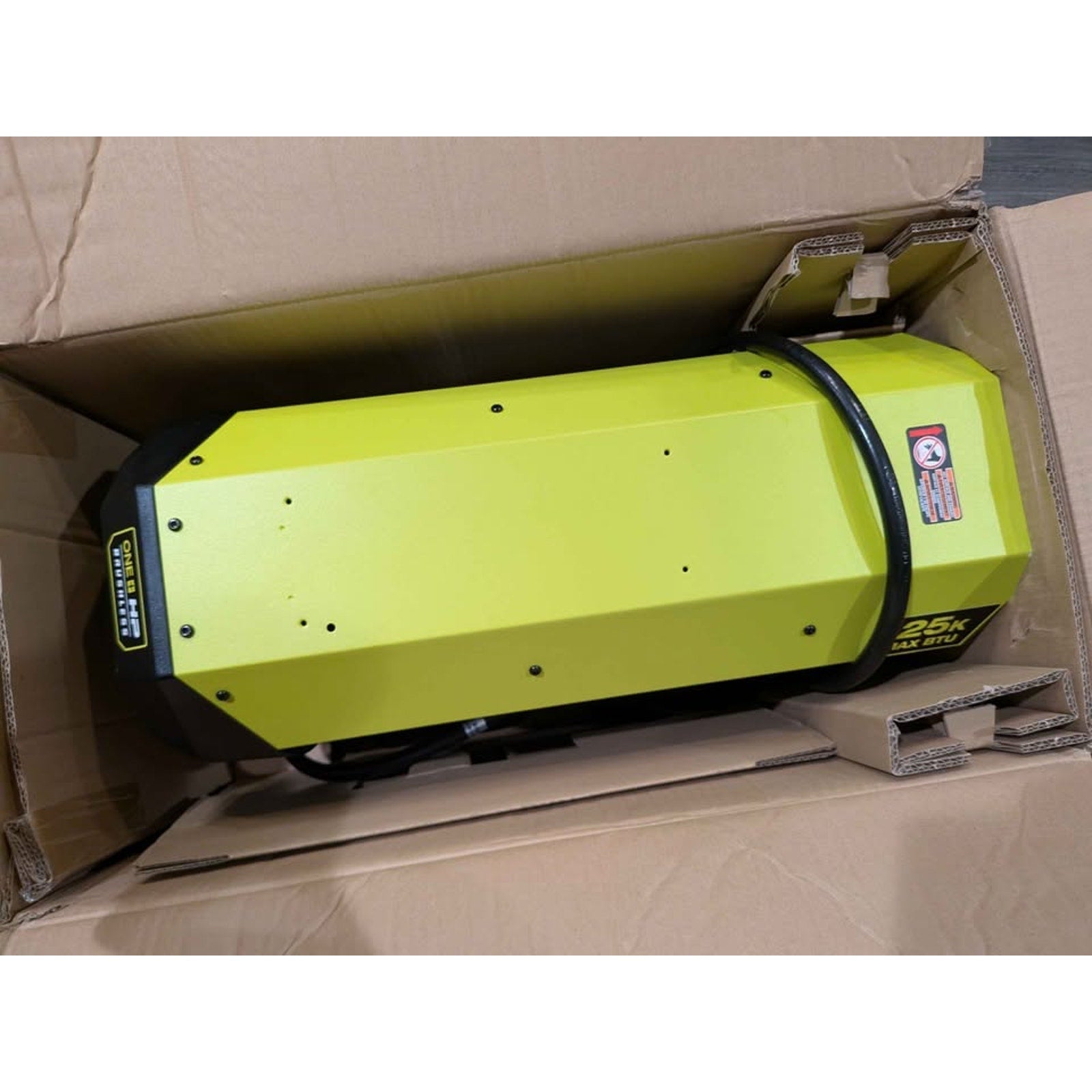 Ryobi - ONE+ HP 18V Brushless Cordless 125K BTU Hybrid Forced Air Propane Heater W/Battery