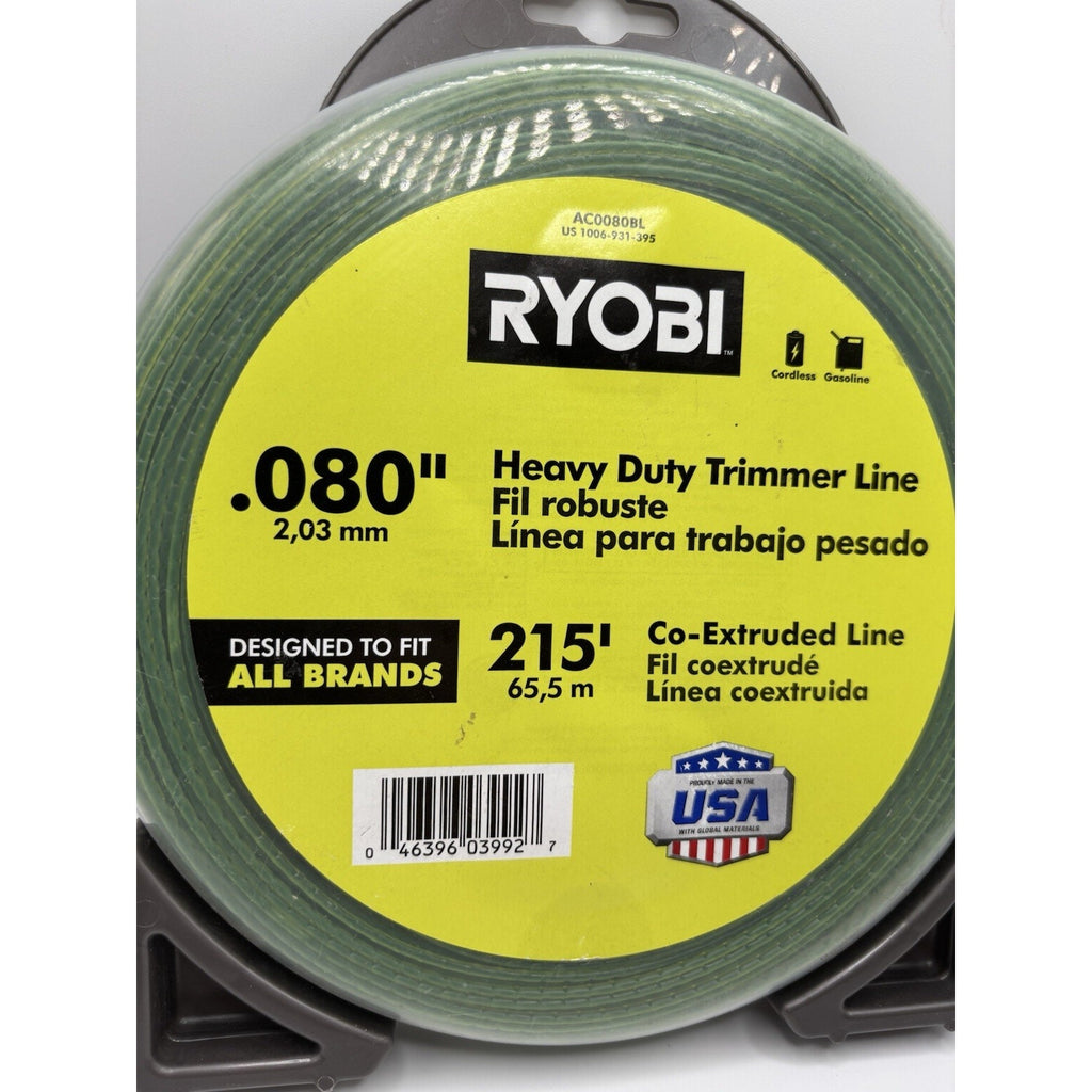 RYOBI 0.080 in Premium Spiral Bulk Line 215 ft Replacement Trimmer String AC0080
