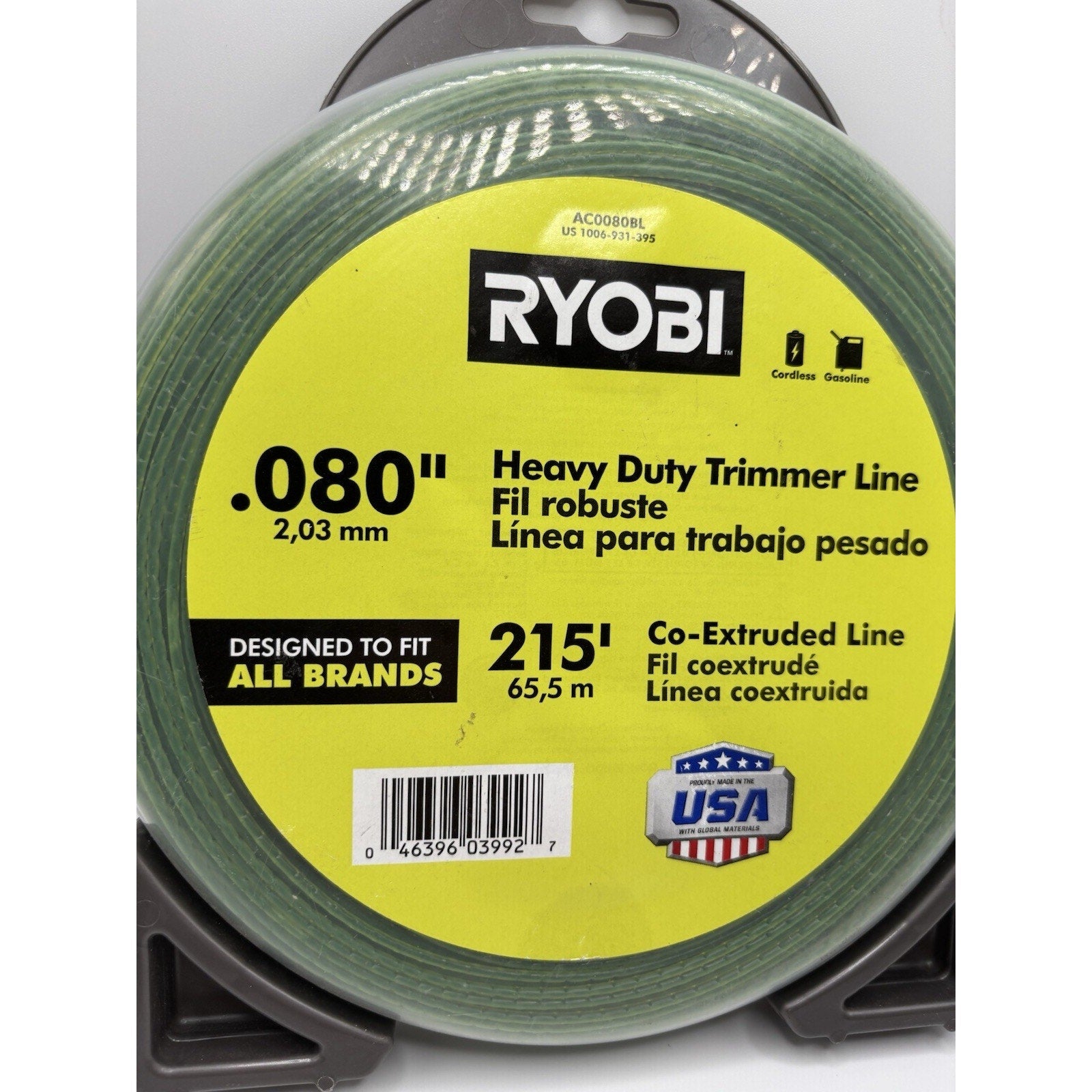 RYOBI 0.080 in Premium Spiral Bulk Line 215 ft Replacement Trimmer String AC0080