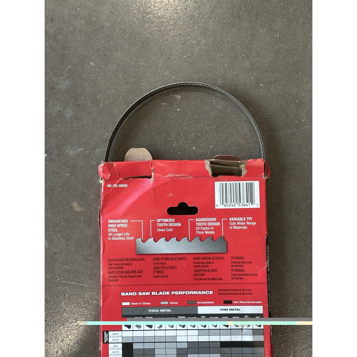 Milwaukee 48-39-0609 35 3/8 in 8/10 TPI Steel Band Saw Blades 3-Pack