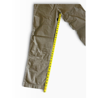 Columbia Men's Green Canvas Cotton Blend Pants Regular Fit Straight Leg 34"