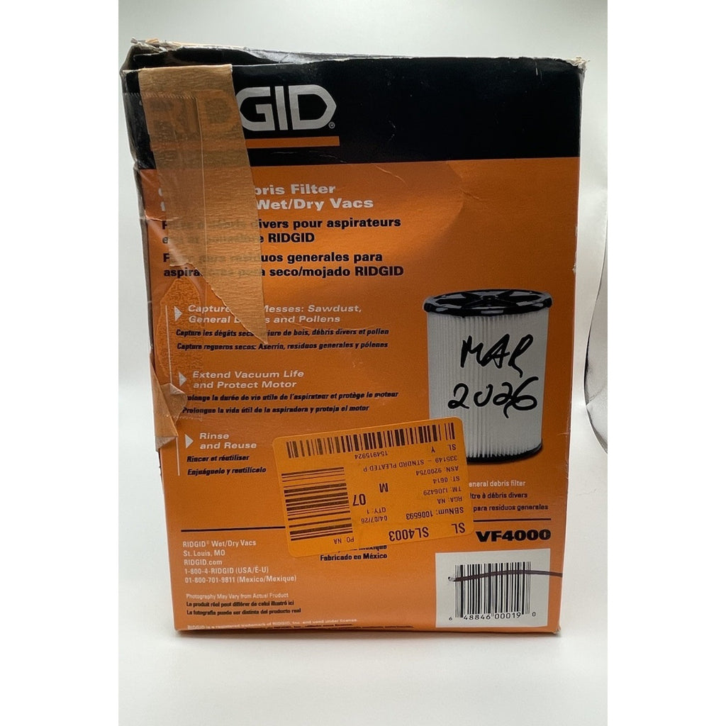 RIDGID Debris Filter VF4000 U2O8