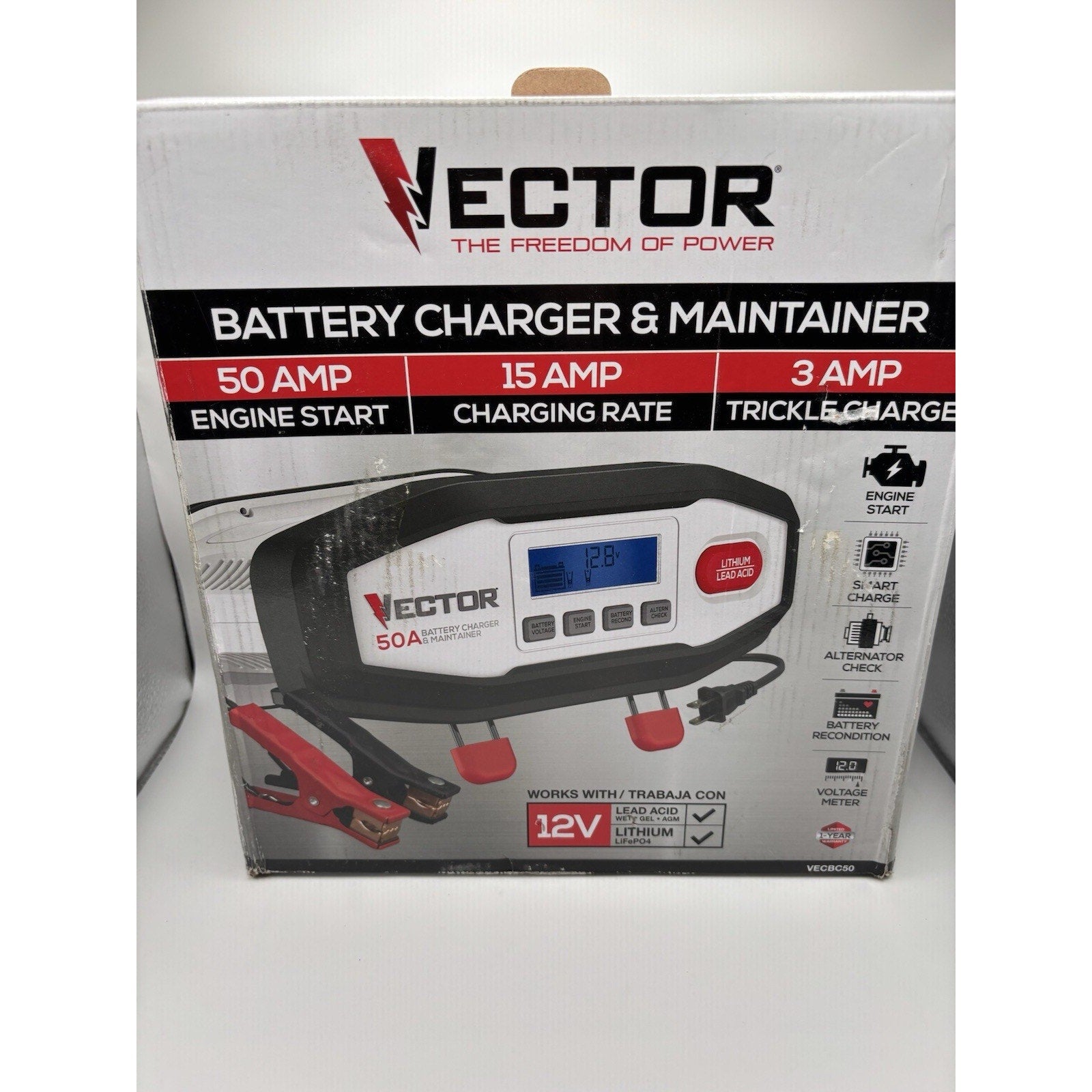 VECTOR 50 Amp Battery Charger/Maintainer