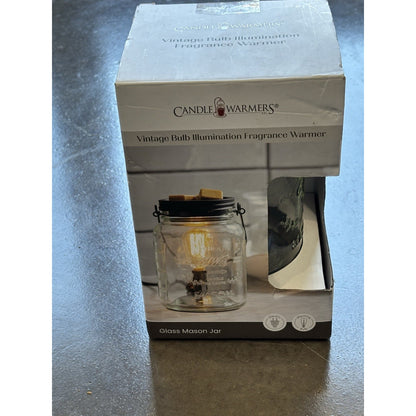 Candle Warmers Glass Mason Jar Vintage Bulb Illumination Fragrance Warmer
