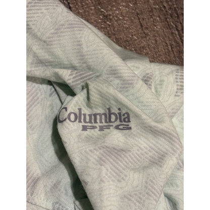 Columbia PFG Omni-Wick Men's XL Green/Gray Camo Long Sleeve Crew Neck Tee