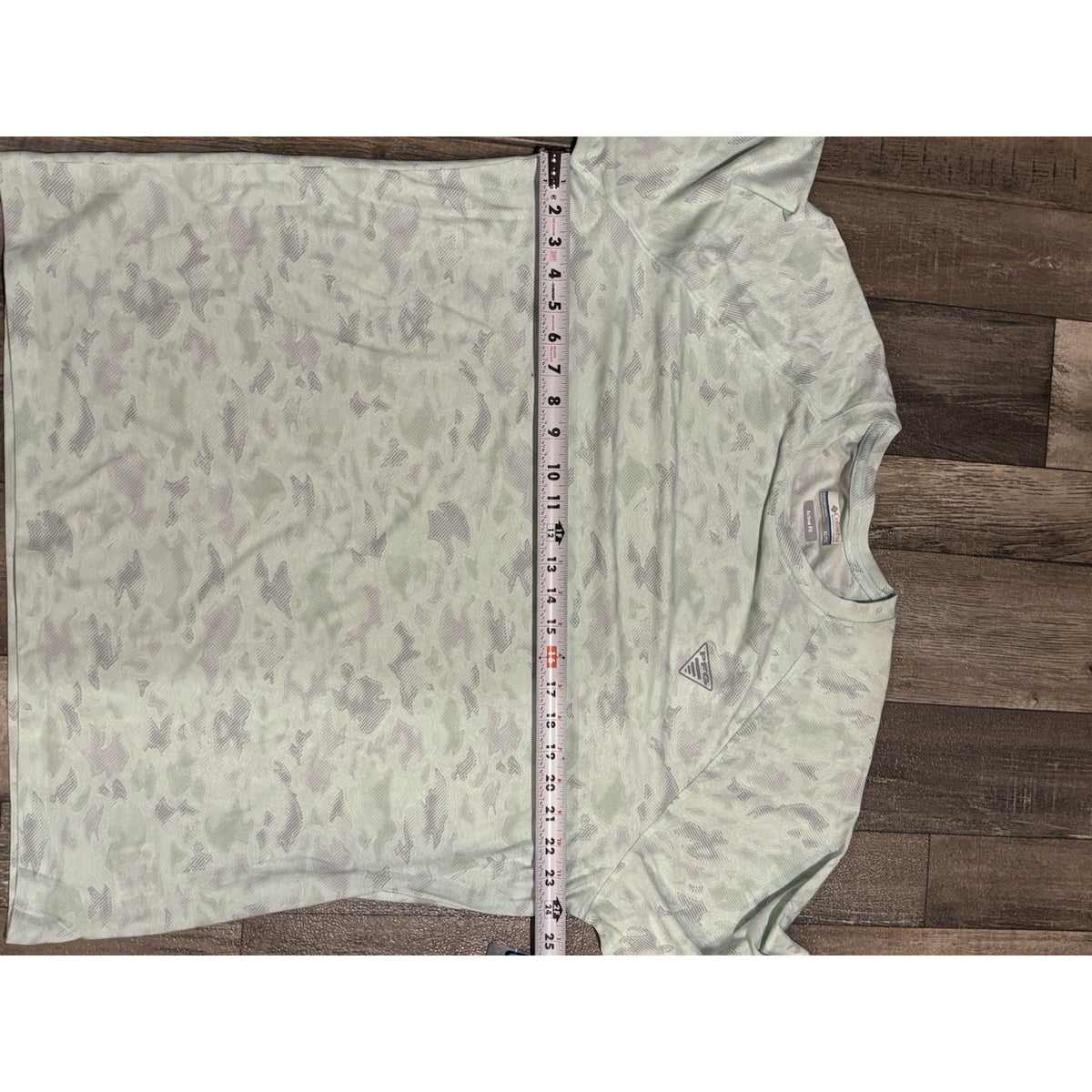 Columbia PFG Omni-Wick Men's XL Green/Gray Camo Long Sleeve Crew Neck Tee
